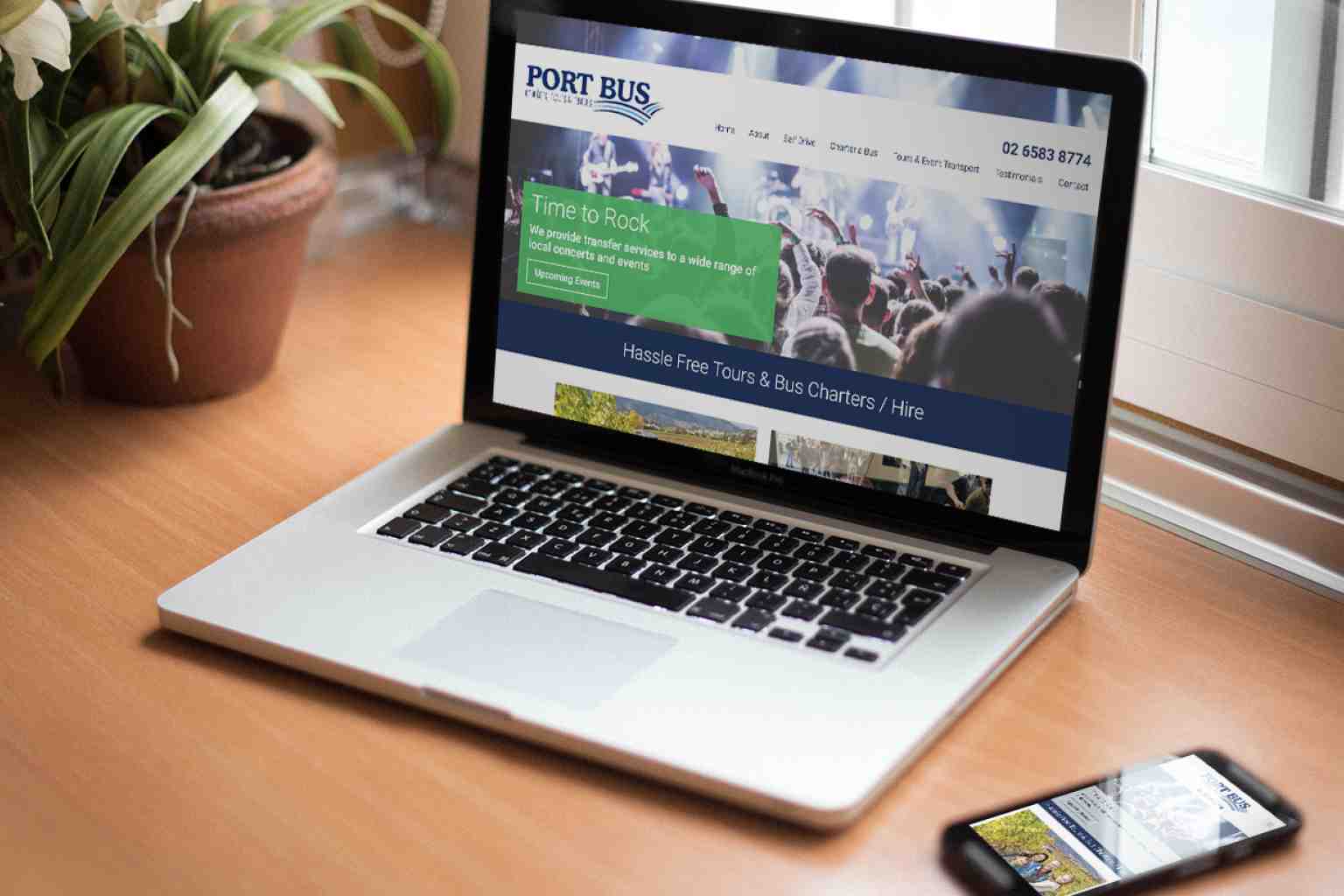 Port Bus Charters, Tours & Events Website